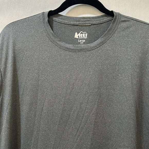 REÍ COOP LONG SLEVEE TEE MEN SIZE LARGE GRAY SCOOP NECK - Picture 3 of 9